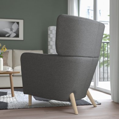 IKEA Кресло мягкое OSKARSHAMN Серый (ИКЕА Оскарсхамн) 20523611 фото - 6