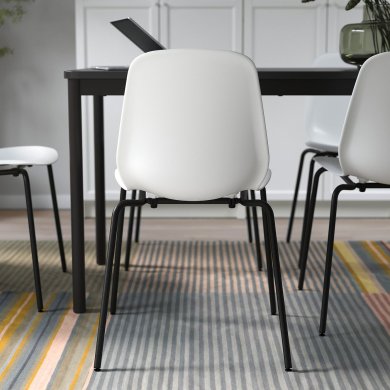IKEA Обідній стілець LIDAS Білий (ИКЕА ЛИДАС) 69481394 фото - 4