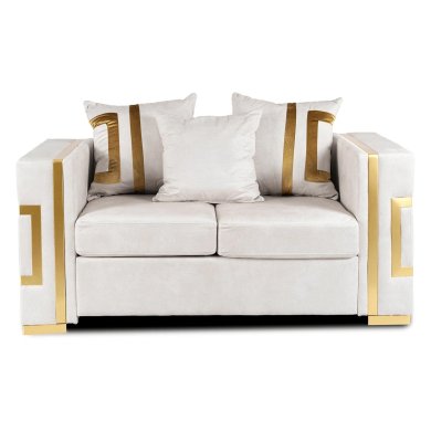 Диван Mebel Elit PALLAZO 2S Welur Кремовый ME.PALLAZO2S/KR/ZL/V/SOF фото - 2
