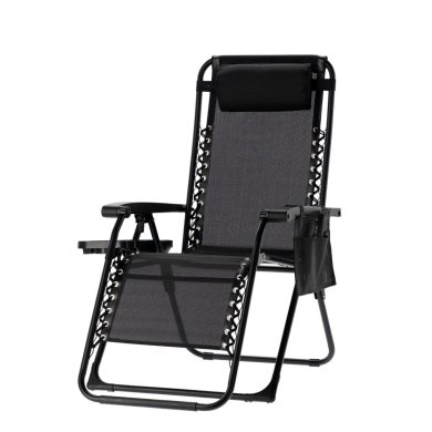 Складаний шезлонг Garden Line ZERO GRAVITY Чорний LEZ2589 фото - 2