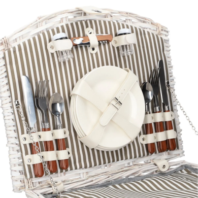 Корзина для пикника Homla PICNIC 46x38x41 см | Белый 162531 фото - 6