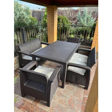 Комплект садовой мебели Keter CORFU FIESTA Коричневый 258945 фото - 9