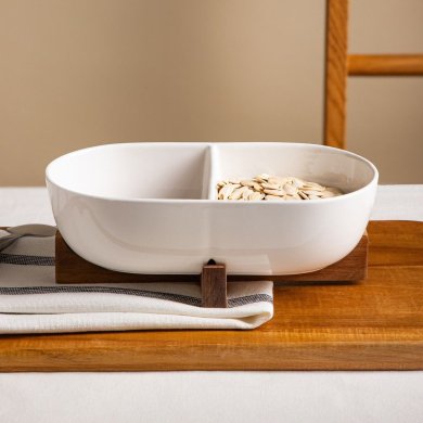 Сервірувальна миска з підставкою Homla MOOKA Білий 241845 фото - 4