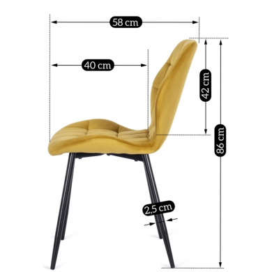 Обеденный комплект мебели Mebel Elit HARRY LUCKY | Дуб крафт / Черный / Горчичный - 16 Обеденный комплект мебели Mebel Elit HARRY LUCKY | Дуб крафт / Черный / Горчичный HARRY/DC/CZ/S/LUCKY/CU/V/Z4/K фото - 16