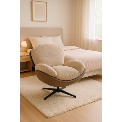 Кресло мягкое поворотное Kontrast MILO 3D Светло-коричневый 5.01.84793 фото - 8