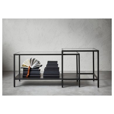 IKEA Комплект журнальных столов VITTSJO 2 шт Черный (ИКЕА ВИТШО) 80215332 фото - 10