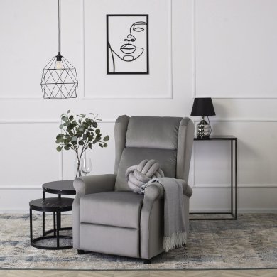 Кресло мягкое раскладное с реклайнером Mebel Elit SIMON Серый - 9 Кресло мягкое раскладное с реклайнером Mebel Elit SIMON Серый ME.SIMON/P/V/FW фото - 9