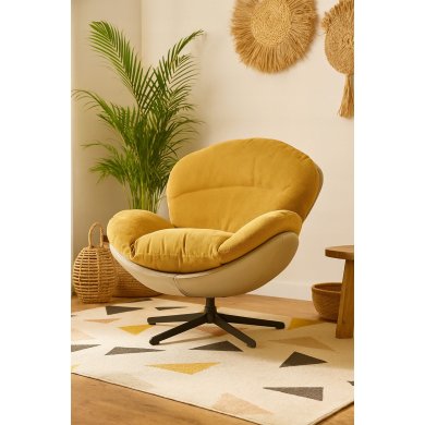 Крісло м'яке поворотне Kontrast MILO 3D Гірчичний 5.01.84809 фото - 7