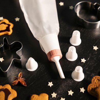 Кондитерский мешок с насадками EASY BAKE Белый - 4 Кондитерский мешок с насадками EASY BAKE Белый 219658 фото - 4