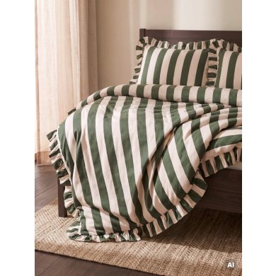 Комплект постільної білизни Homla TIFFANY 200x220 см Зелений 245645 фото - 6
