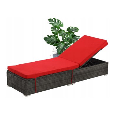 Шезлонг Garden Line ABI3548 Красный - 2 Шезлонг Garden Line ABI3548 Красный ABI3555 фото - 2