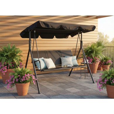 Садовые качели Garden Line 170x110x153 см Черный KRE3118 фото - 10