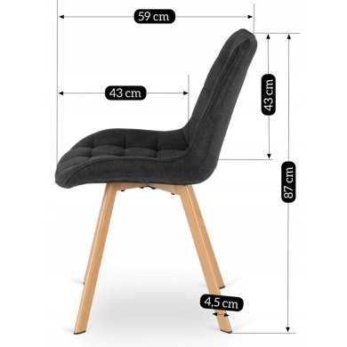 Обідній стілець Mebel Elit KATHY Чорний ME.KATHY/CZ/D/T/K фото - 10