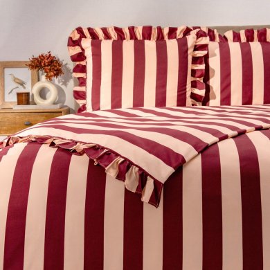 Комплект постельного белья Homla TIFFANY 160x200 см Бордовый 241959 фото - 6