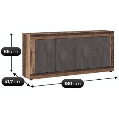 Комод Mebel Elit BLAGO 2 Темный дуб W.LUNEA/OSD/MA/KOM4D фото - 6