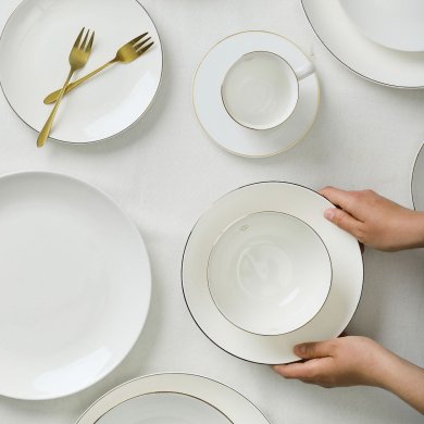 Глибока тарілка Homla AURO 21 см | Білий / Золотий - 5 Глибока тарілка Homla AURO 21 см | Білий / Золотий 164361 фото - 5