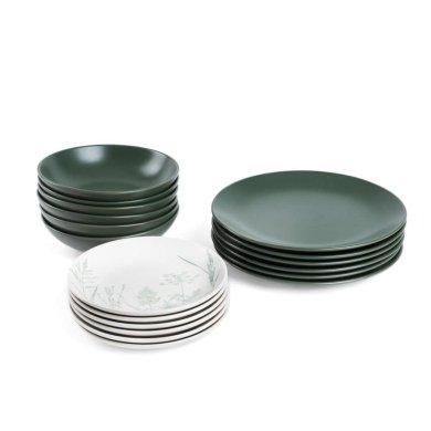 Набір тарілок Homla BARI 18 шт Зелений 239474 фото - 9