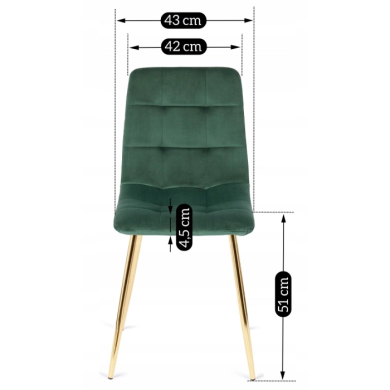 Обеденный стул Mebel Elit YORK Зеленый ME.YORK/Z/ZL/V/K фото - 3