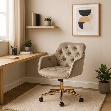 Офисное кресло Mebel Elit KONOR Welur Бежевый ME.KONOR/BZ/ZL/V/FO фото - 8