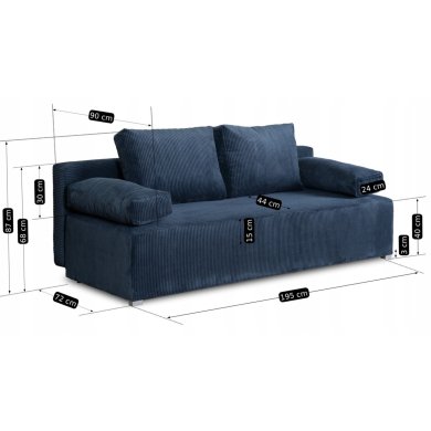 Раскладной диван Mebel Elit MARKO Синий MGK.MARKO/LINCOLN77/SZTR/SOFBB фото - 12