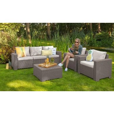 Комплект садових меблів Keter CALIFORNIA 3 Капучино - 6 Комплект садових меблів Keter CALIFORNIA 3 Капучино 212507 фото - 6