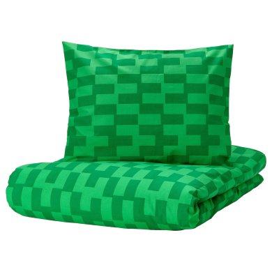 IKEA Комплект постельного белья BLASKATA 150x200 см Зеленый (ИКЕА СВЕТИТЬ) 10569497