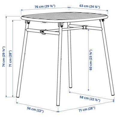 IKEA Комплект садовой мебели DUVSKAR Черный (ИКЕА ДУВСКАР) 79494862 фото - 6