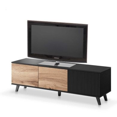Тумба под ТВ Halmar Random RTV-1 | Дуб вотан / Черный V-PL-RANDOM-RTV-1 фото - 2