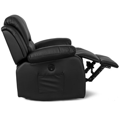 Кресло мягкое раскладное массажное с реклайнером Mebel Elit BONO Черный ME.BONO/CZ/E/FW фото - 5