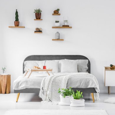 Кровать Homla VENLO Welur 140x200 см | Серый - 11 Кровать Homla VENLO Welur 140x200 см | Серый 160267 фото - 11