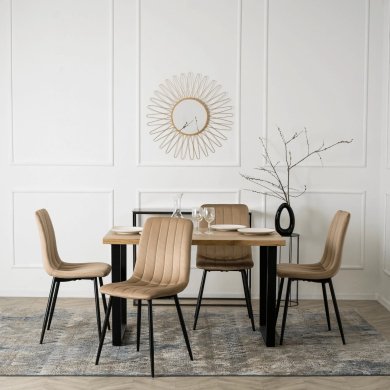 Обідній стілець Mebel Elit IBIS Welur Бежевий - 5 Обідній стілець Mebel Elit IBIS Welur Бежевий ME.IBIS/BZ/V/K фото - 5