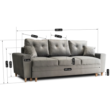 Розкладний диван Mebel Elit EMIL Сірий MGK.ELIO-ser фото - 13