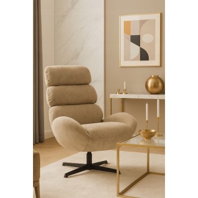 Кресло мягкое поворотное Kontrast AXEL Welur Бежевый 5.01.83987 фото - 8