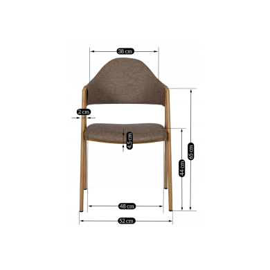 Обідній стілець Mebel Elit RUIZ Бежевий ME.RUIZ/BZ/T/K фото - 11
