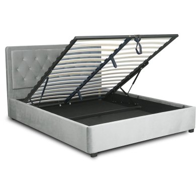 Ліжко Mebel Elit CROS Welur 160x200 см Сірий ME.CROS/160/JP/V/LOZZPOJ фото - 4
