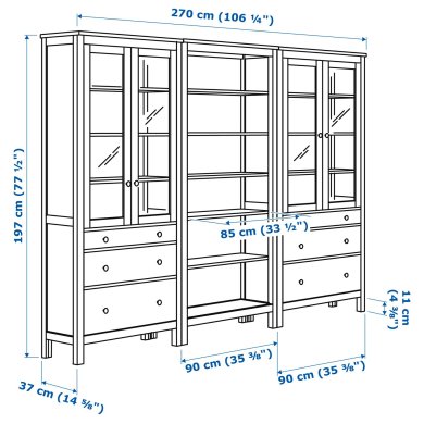Комбінація HEMNES - 9 IKEA Комбінація HEMNES (ИКЕА ХЕМНЭС) 19233759 фото - 9