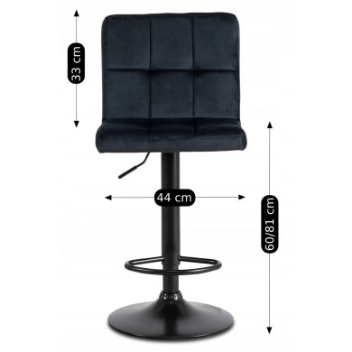 Барный стул Mebel Elit NERO Welur Черный ME.NERO/CZ/CZ/V/H фото - 9