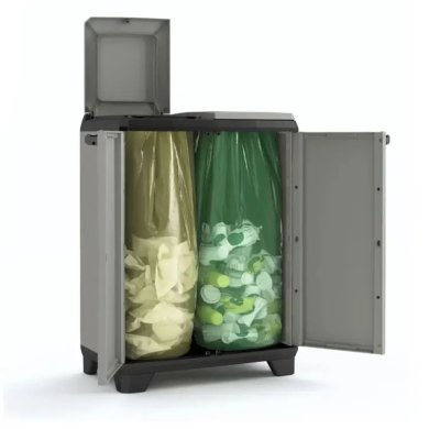 Бокс для сортировки мусора Keter/Kis CABINET PLANET 220 л Темно-серый 246640 фото - 4