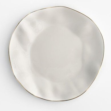 Тарілка Duka Riviera 21 см | Білий/Золотий 1219684 фото - 2