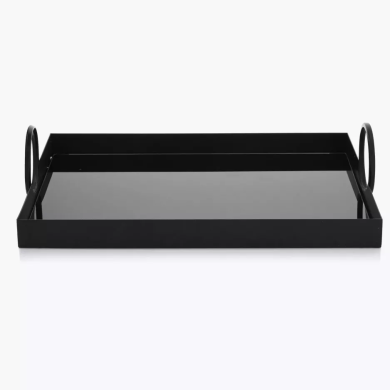 Піднос з дзеркалом Duka LISSMA POL 36x25 см | Чорний 2221306 фото - 2