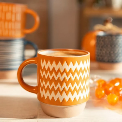 Кружка Homla GRANTI 280 мл | Цегляний / Принт - 5 Кружка Homla GRANTI 280 мл | Цегляний / Принт 218185 фото - 5