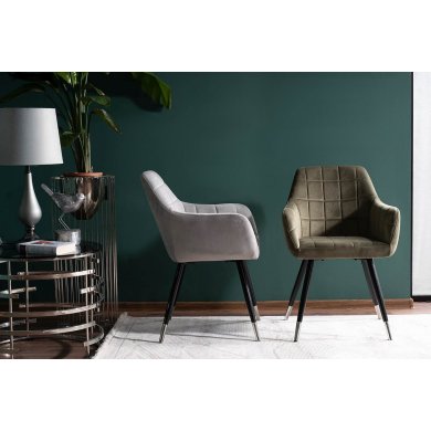 Обідній стілець Signal Nuxe Velvet Оливковий NUXEVCOL фото - 4