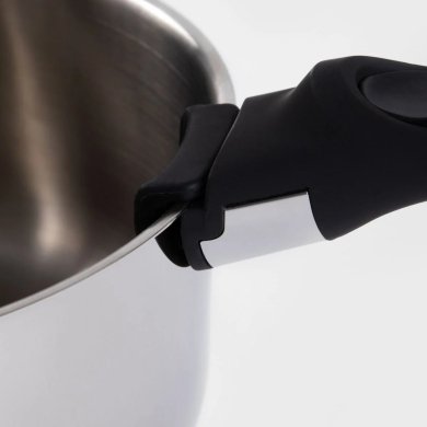 Набор каструль с быстросъёмной ручкой Homla EATALY 3 шт Серебристый - 5 Набор каструль с быстросъёмной ручкой Homla EATALY 3 шт Серебристый 236686 фото - 5