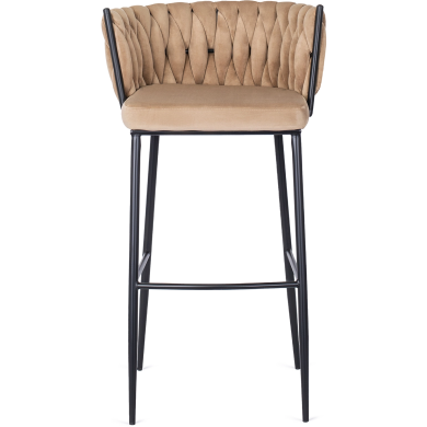 Барний стілець Mebel Elit FLORES Welur Бежевий ME.FLORES/BZ/CZ/V/H фото - 2