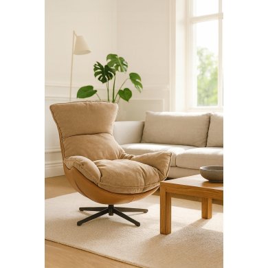 Крісло м'яке поворотне Kontrast JASPER 3D Бежевий 5.01.84281 фото - 7