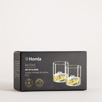 Набор стаканов для виски Homla ALCOLE 300 мл 2 шт Прозрачный 241579 фото - 3