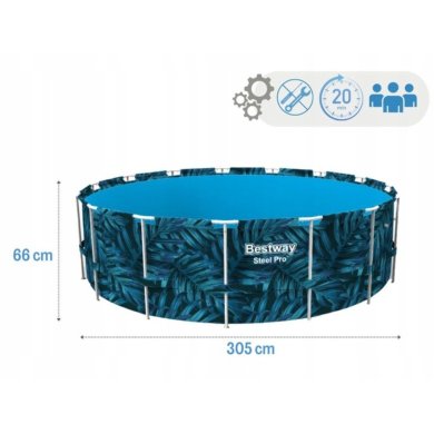Каркасний басейн Bestway 56985 STEEL PRO 305x66 см Принт BES56985 фото - 8