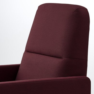 IKEA Крісло м'яке розкладне з реклайнером GISTAD Темно-червоний (ИКЕА ГИСТАД) 40466389 фото - 7