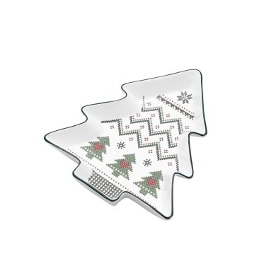 Сервировочная тарелка Chomik CHOINKA 23,5x20 см | Белый / Принт LIL6240 фото - 2