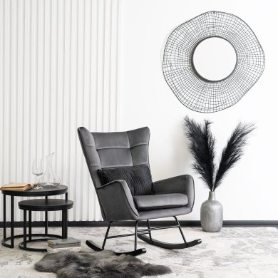 Кресло-качалка мягкое Mebel Elit JACKSON Welur Серый - 8 Кресло-качалка мягкое Mebel Elit JACKSON Welur Серый ME.JACKSON/P/V/FW фото - 8